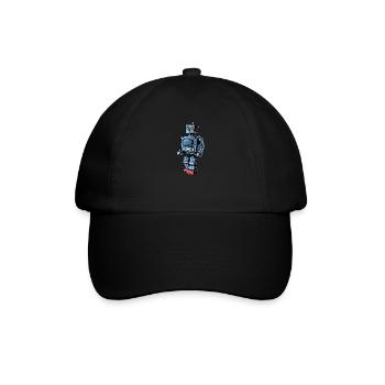 Roboter - Baseballkappe - Schwarz/Schwarz - Vorne