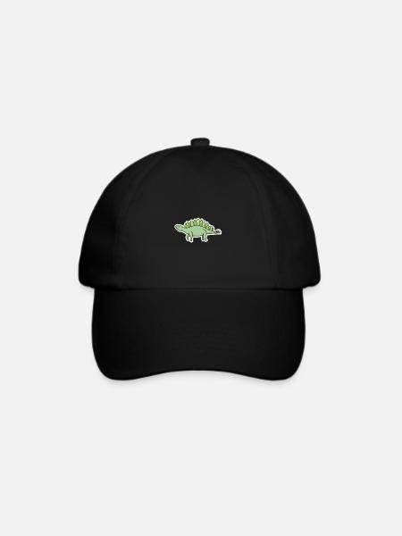 Dinosaurier - Baseballkappe - Schwarz/Schwarz