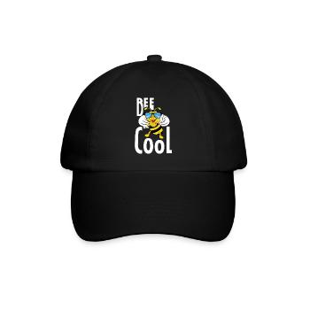 Bee cool Biene - Baseballkappe - Schwarz/Schwarz - Vorne