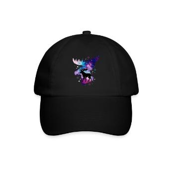 Elche Elche Hirsch Geweih Rentier Reh Geschenk - Baseballkappe - Schwarz/Schwarz - Vorne