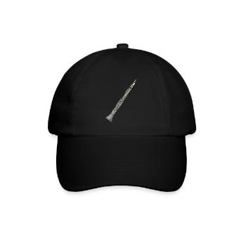Klarinette Klarinettist Klarinettistin Oboe Musik - Baseballkappe - Schwarz/Schwarz - Vorne