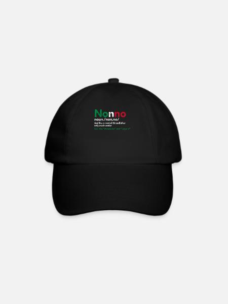 Italiener Opa Nonno Familie Enkel Geschenk - Baseballkappe - Schwarz/Schwarz