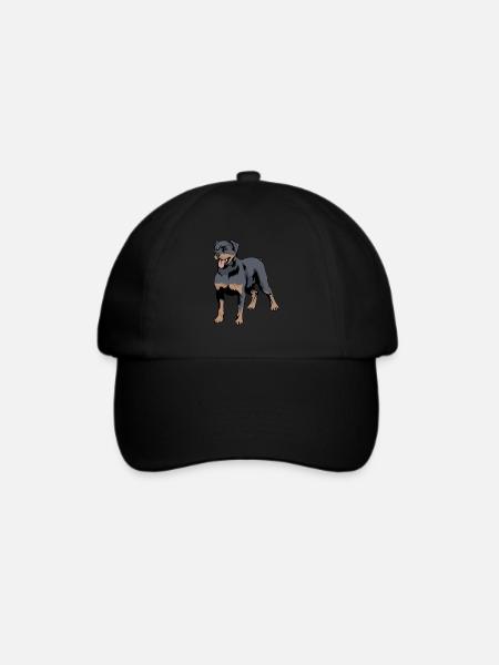 Rottweiler - Baseballkappe - Schwarz/Schwarz