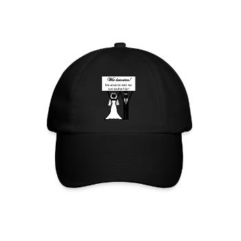 Wir heiraten Die anderen sind nur zum saufen hier! - Baseballkappe - Schwarz/Schwarz - Vorne
