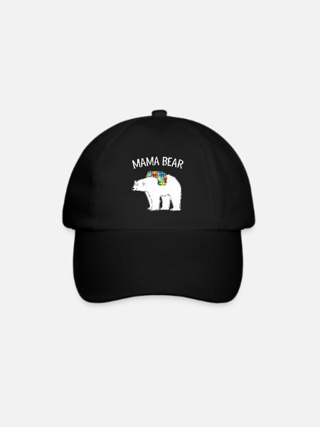 Mama Bear - Baseballkappe - Schwarz/Schwarz