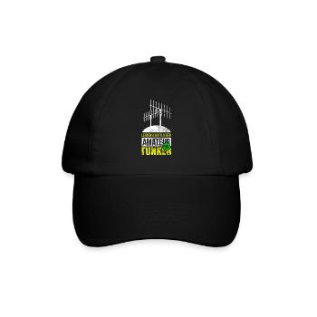 Antenne Funker Amateurfunker Geschenk - Baseballkappe - Schwarz/Schwarz - Vorne
