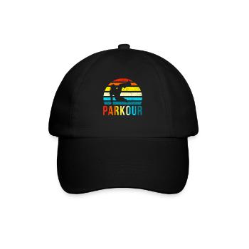 Vintage Parkour - Baseballkappe - Schwarz/Schwarz - Vorne