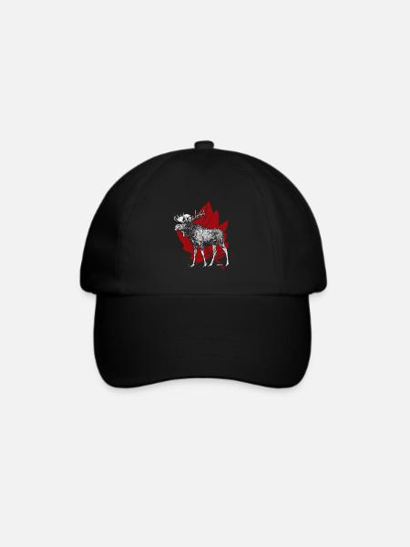 Kanada Elch - Baseballkappe - Schwarz/Schwarz