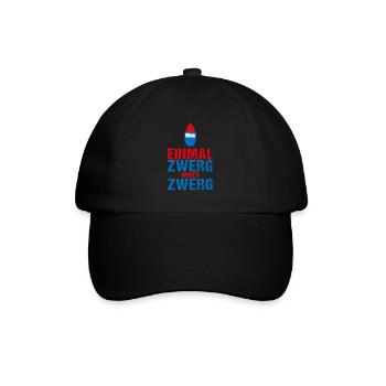 EINMAL ZWERG, IMMER ZWERG - Baseballkappe - Schwarz/Schwarz - Vorne