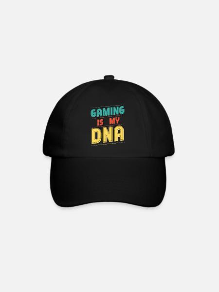 Gaming is my DNA - Baseballkappe - Schwarz/Schwarz