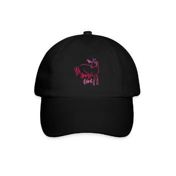 Pferd Pferdesport - Baseballkappe - Schwarz/Schwarz - Vorne