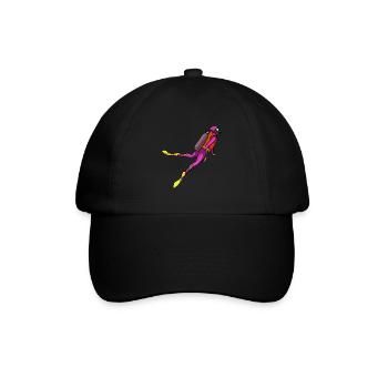 Tauchen Taucher Tauchgang Sporttaucher Geschenk - Baseballkappe - Schwarz/Schwarz - Vorne