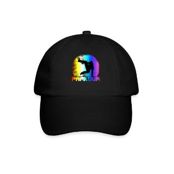 Retro Parkour Vintage - Baseballkappe - Schwarz/Schwarz - Vorne