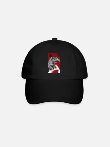 Geier Tod - Baseballkappe - Schwarz/Schwarz