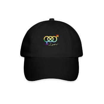 LGBT - Baseballkappe - Schwarz/Schwarz - Vorne