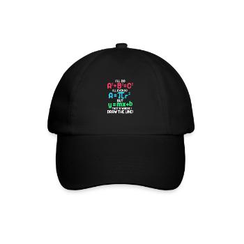 Mathe - Baseballkappe - Schwarz/Schwarz - Vorne