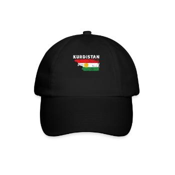 Kurdistan - Baseballkappe - Schwarz/Schwarz - Vorne