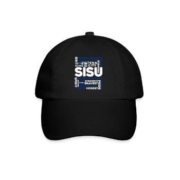 Finnland - Baseballkappe - Schwarz/Schwarz - Vorne
