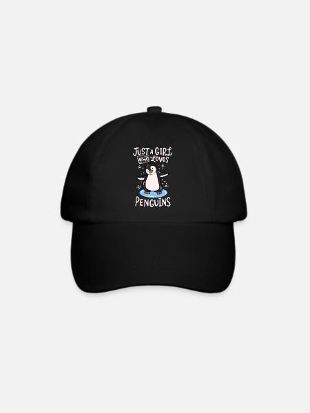 Pinguin - Baseballkappe - Schwarz/Schwarz