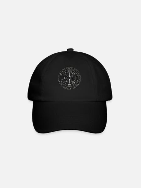 Wikinger Schutzrune Runenkreis - Baseballkappe - Schwarz/Schwarz