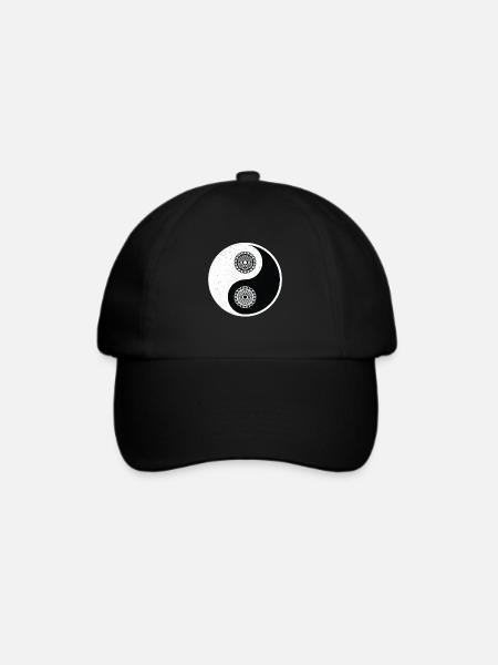 Ying Yang - Baseballkappe - Schwarz/Schwarz