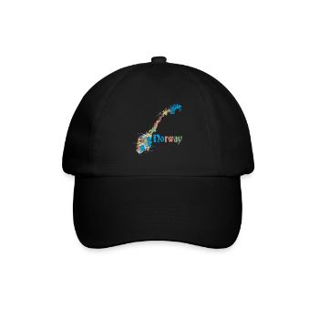 Norwegen Skandinavien - Baseballkappe - Schwarz/Schwarz - Vorne