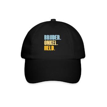 bruder onkel held Geschenk für Bruder Onkel - Baseballkappe - Schwarz/Schwarz - Vorne