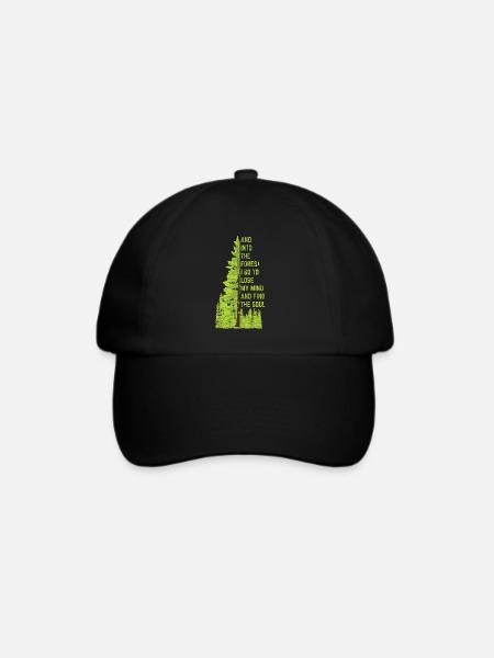 And Into The Forest I Go - Baseballkappe - Schwarz/Schwarz