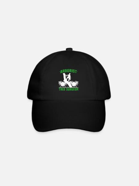 Baumpflegerbaumchirurgbaumprozessor-Kettensägengeschenk - Baseballkappe - Schwarz/Schwarz