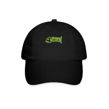 Stop Plastik - Baseballkappe - Schwarz/Schwarz - Vorne