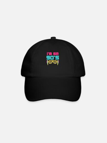 90er Jahre - Baseballkappe - Schwarz/Schwarz