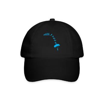Fallschirmspringen Parachuting Evolution - Baseballkappe - Schwarz/Schwarz - Vorne