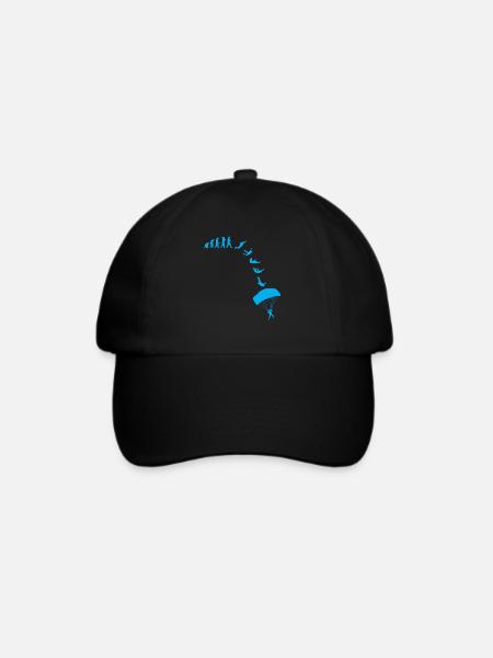 Fallschirmspringen Parachuting Evolution - Baseballkappe - Schwarz/Schwarz