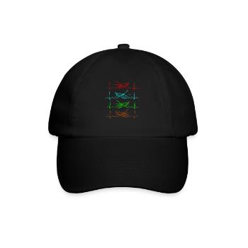 Hubschrauber Herzschlag - Baseballkappe - Schwarz/Schwarz - Vorne