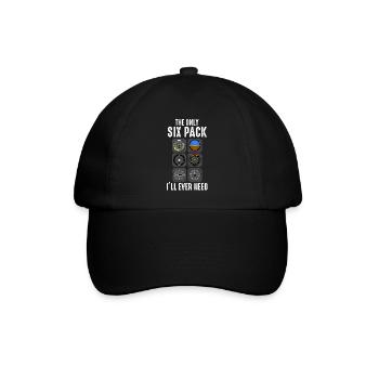 Pilot Hobby - Baseballkappe - Schwarz/Schwarz - Vorne