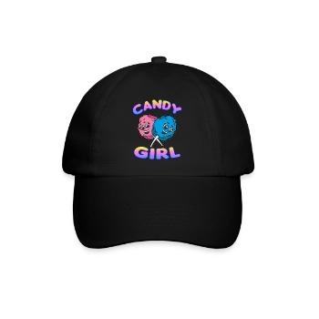CANDY GIRL Zuckerwatte - Baseballkappe - Schwarz/Schwarz - Vorne