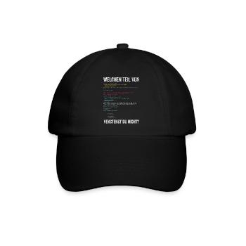 Programmierer - Baseballkappe - Schwarz/Schwarz - Vorne