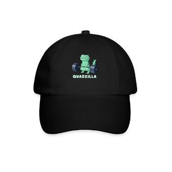 Quadzilla Fitness Muskel Monster Workout Ungeheuer - Baseballkappe - Schwarz/Schwarz - Vorne