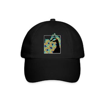 pfau - Baseballkappe - Schwarz/Schwarz - Vorne
