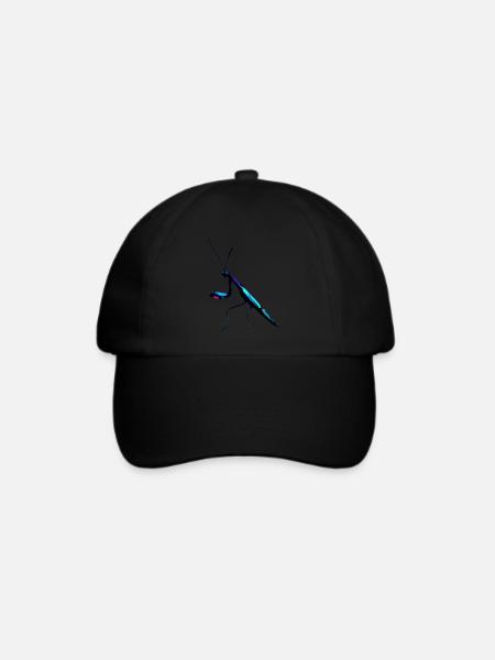 Biolumineszierende Beutegottesanbeterin - Baseballkappe - Schwarz/Schwarz