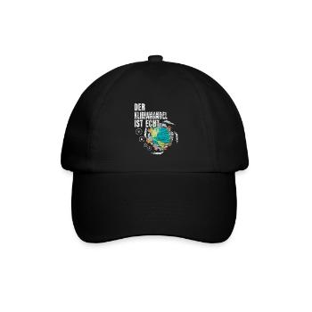 Umweltschutz - Baseballkappe - Schwarz/Schwarz - Vorne