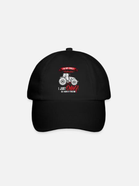 Traktor - Baseballkappe - Schwarz/Schwarz