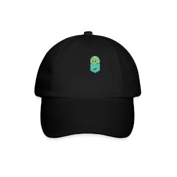 Triceratops - Baseballkappe - Schwarz/Schwarz - Vorne