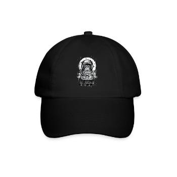 SPACE MONKEY - Baseballkappe - Schwarz/Schwarz - Vorne