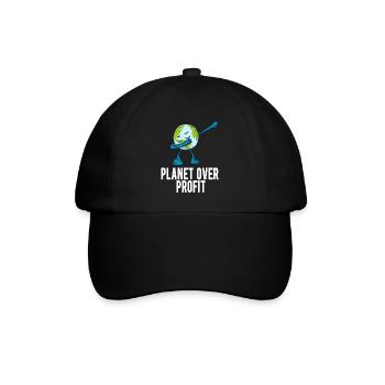 Klimaschutz - Baseballkappe - Schwarz/Schwarz - Vorne