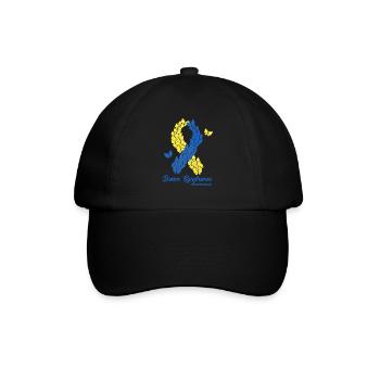 Down-Syndrom-Bewusstsein - Baseballkappe - Schwarz/Schwarz - Vorne