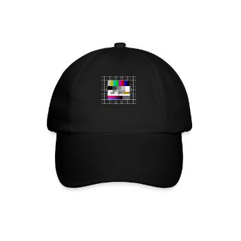 Testbild Sendepause - Baseballkappe - Schwarz/Schwarz - Vorne