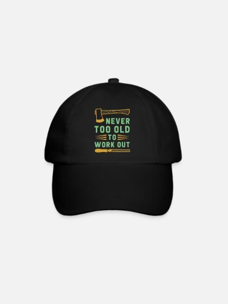 Never too Old - Baseballkappe - Schwarz/Schwarz