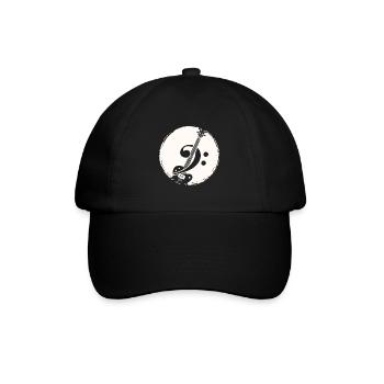 Bassgitarre Gitarrist - Baseballkappe - Schwarz/Schwarz - Vorne