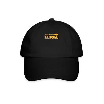 Geige - Baseballkappe - Schwarz/Schwarz - Vorne